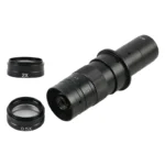 Adjustable 5X-360X Magnification Zoom C Mount Lens 0.5X 2.0X Barlow Auxiliary Lens For Industry HDMI VGA USB Microscope Camera