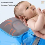 Non-inflatable Baby Floats with Tailboard for 3-24 Months Adjustable Pool Floats for Children Soft Infant Float Pool with Canopy - Image 5