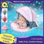 Mambobaby Float No-Slip Safe Harness ST-Cup Cake B503-150-W-Z Safe Core No Inflation No Leaks Baby Swim Ring Toddler Pool Float