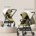 High-view Baby Stroller Foldable, One-touch Storage Two-way Sitting and Lying Function, Convenient for Children To Stroll - Image 2