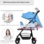 Portable Stroller Can Sit, Lie Down, Foldable Simple Children's Stroller Top 5 Freebies - Image 2