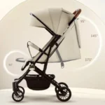 Portable Baby Stroller, Easy To Store Lightweight Travel Baby Stroller Portable Four-wheel Baby Stroller Can Sit or Lie Down - Image 2