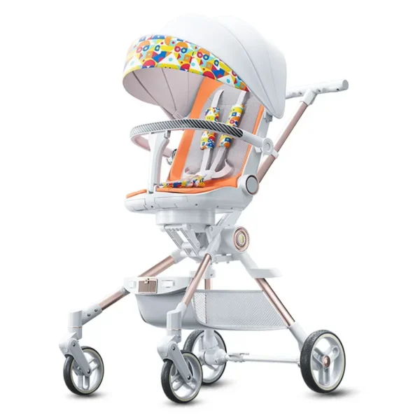Lightweight High View Stroller, Portable Folding Sit and Lay Down Baby Pram baby carriage kids baby trolley car