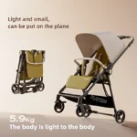 Pocket Stroller Newborn Lightweight Two-way Sitting and Lying Four-wheel Stroller Baby Stroller. Can Be Taken on The Plane - Image 2