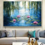 5D Diamond Art Kit Famous Art Claude Monet Water Lilies DIY Full Diamond Picture Gemstone Art Crafts Adult Decoration