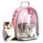 Cat Pet Carrier Backpack - Transparent Capsule Bubble Design, Breathable for Small Animals (Puppy/Kitty/Bird), Ideal for Travel - Image 4