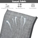 Stackable 6-Piece Outdoor Dining Chairs Set with Weather-Resistant Textilene Fabric & Metal Frame for Patio, Deck, Garden - Image 6