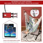 Double Hammock Chair with Stand, Outdoor Swing Seat, Indoor-Outdoor Porch Furniture, Adjustable, Supports Up to 400 lbs - Image 3