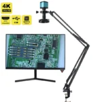 55MP 48MP 4K 1080P HDMI USB Video Microscope Camera 1-130X Infinitely Far C Mount Lens LED Light for Digital Image Acquisition