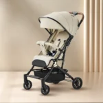 Portable Baby Stroller, Easy To Store Lightweight Travel Baby Stroller Portable Four-wheel Baby Stroller Can Sit or Lie Down - Image 5