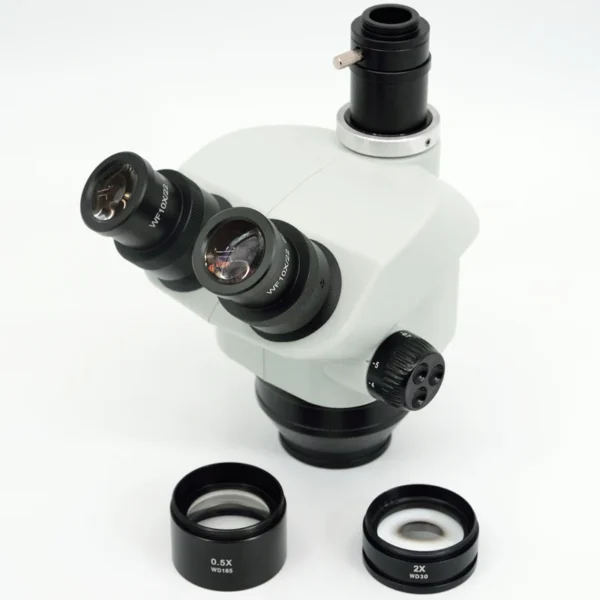 FYSCOPE 3.5X-100X Simul-Focal Stereo Trinocular Microscope Head + WF10X/22mm Eyepiece Rubber Cocver