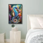 5D DIY Full Round Drill Diamond Painting Seahorse Home Decor Art Craft 40x60cm - Image 5