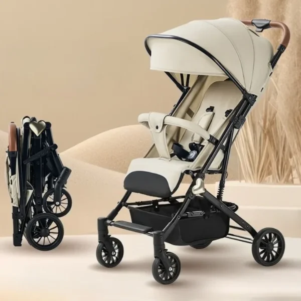 Portable Baby Stroller, Easy To Store Lightweight Travel Baby Stroller Portable Four-wheel Baby Stroller Can Sit or Lie Down