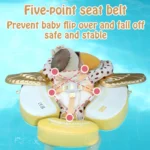 HECCEI Swim Float with Canopy UPF 50+ Sun Protection Pearl Foam Mambobaby Non-Inflatable Solid Baby Pool Float with Tail - Image 4