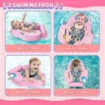 Swim Float with UV Protection Sunshade Infant Pool Float Add Tail for 324 Months - Image 4