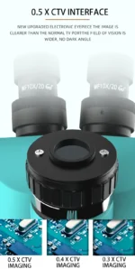 RF4-7050TV Triocular Microscope Head 7-50X Continuous Zoom Stereo Microscope Eyepiece Mobile Phone PCB Welding Instrument - Image 5