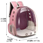 Cat Pet Carrier Backpack - Transparent Capsule Bubble Design, Breathable for Small Animals (Puppy/Kitty/Bird), Ideal for Travel - Image 6