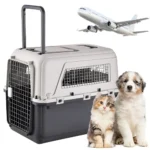 Pet Carrier with Wheels for Dogs Up To 44lbs & Cat Airline Approved Dog Carrier Rolling Pet Carrier Pet Stroller, 33 Inches