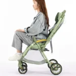 Bi-directional High Landscape Baby Stroller Can Sit or Lie Down Four Wheel Shock Absorber Stroller Lightweight Foldable Handcart - Image 3