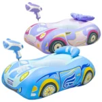 2 Pack Automatic Water Gun with Toddler Pool Float Inflatable Car Baby Pool Swimming Float Pool Toys for Girls Boys Blue Purple